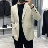Bonsir New In Spring Autumn Male Business Blazer Coat Fashion 2024 Classic Elegant Clothes Original Clothing Men's Suit Dress Jackets