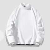 BONSIR  -  Autumn Fleece Sweatshirt For Men Autumn Winter Half Turtleneck Long Sleeve T-Shirt Casual Solid Color Pullover Tops
