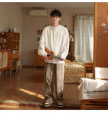 BONSIR  -  Loose Casual Youth. Student Baseball Collar Lazy Style Sweatshirt with Single-breasted Jacket, Unisex.