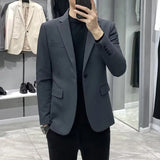 Bonsir New In Spring Autumn Male Business Blazer Coat Fashion 2024 Classic Elegant Clothes Original Clothing Men's Suit Dress Jackets