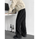 BONSIR  -  Black Suit Pants Men Fashion Society Mens Dress Pants Korean Casual Loose Straight Pants Mens Office Formal Trousers M-3XL