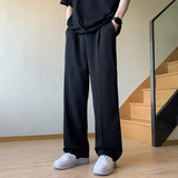 Bonsir Summer Black Suit Pants Men Fashion Social Mens Dress Pants Korean Loose Straight Pants Mens Office Formal Trousers M-5XL
