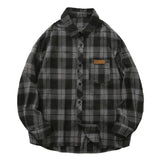 BONSIR  -  Men'S Casual Versatile Checkered Shirt Men'S Casual Loose Plaid Shirt Button Shirt Simple Fashion Everyday Chemises Hommes