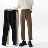 BONSIR  - Black Suit Pants Men Slim Fit Social Mens Dress Pants Business Casual Straight Pants Mens Office Formal Trousers Plus Size 4XL