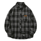 BONSIR  -  Men'S Casual Versatile Checkered Shirt Men'S Casual Loose Plaid Shirt Button Shirt Simple Fashion Everyday Chemises Hommes