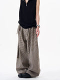 BONSIR  -  Old Qian style pleated wide-leg pants versatile body three-dimensional belt straight-leg pants men's trousers trousers