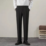 BONSIR  -  8 Colors Summer Men's Baggy Straight Casual Pants Fashion Business Formal Classic Draped Suit Trousers High Quality Male Clothes