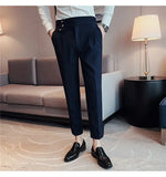 BONSIR  -  Men's Summer Trousers Men's Business Formal Pants Slimming and Mature Style Casual Suit Pants