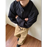 BONSIR  -  American retro blue jacket men's spring and autumn high-end short loose stand-up collar jacket