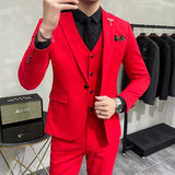 Bonsir Brand New Royal Blue Casual Mens Suit Costume Wedding Suits For Men Slim Fit Groom Suits Wedding Tuxedos Blazer+Pants +Vest