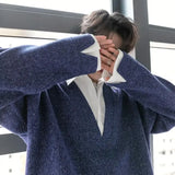 BONSIR  -  Men's long-sleeved sweatshirt 2025 autumn and winter new fashion brand Korean casual design versatile and handsome spliced top