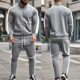 BONSIR  -  Casual Tracksuits Mens Autumn Fashion Side Striped Jackets And Pants Two Piece Sets For Men Sports Fitness Sweatsuits Streetwear