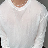 BONSIR  -  Mens T-Shirts Ice-Feeling Breathable Slightly Transparent T-Shirts Summer Streetwear Fashion Elastic Comfort Tops Men'S Clothing