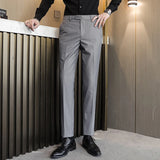 Bonsir Plus Size 6XL-M New Fashion Casual Business Dress Pants Solid Color Office Social Club Suit Pants Slim Fit Wedding Trousers