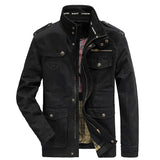 BONSIR  -  Spring Autumn Fashion 2025 Men's Solid Color Stand Collar Long Sleeve Plus Size Casual Trendy Outdoor Jacket Male Coats Clothes
