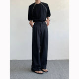BONSIR  -  Black Oversized Suit Pants Men Fashion Social Mens Dress Pants Korean Loose Straight Wide Leg Pants Mens Office Formal Trousers