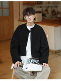 BONSIR  -  Loose Casual Youth. Student Baseball Collar Lazy Style Sweatshirt with Single-breasted Jacket, Unisex.