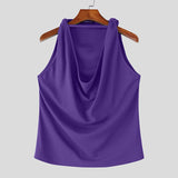 BONSIR  -  Men Tank Tops Summer V Neck Sleeveless Solid Color Men Clothing Sexy 2025 Fashion Party Casual Male Vests Tops S-5XL