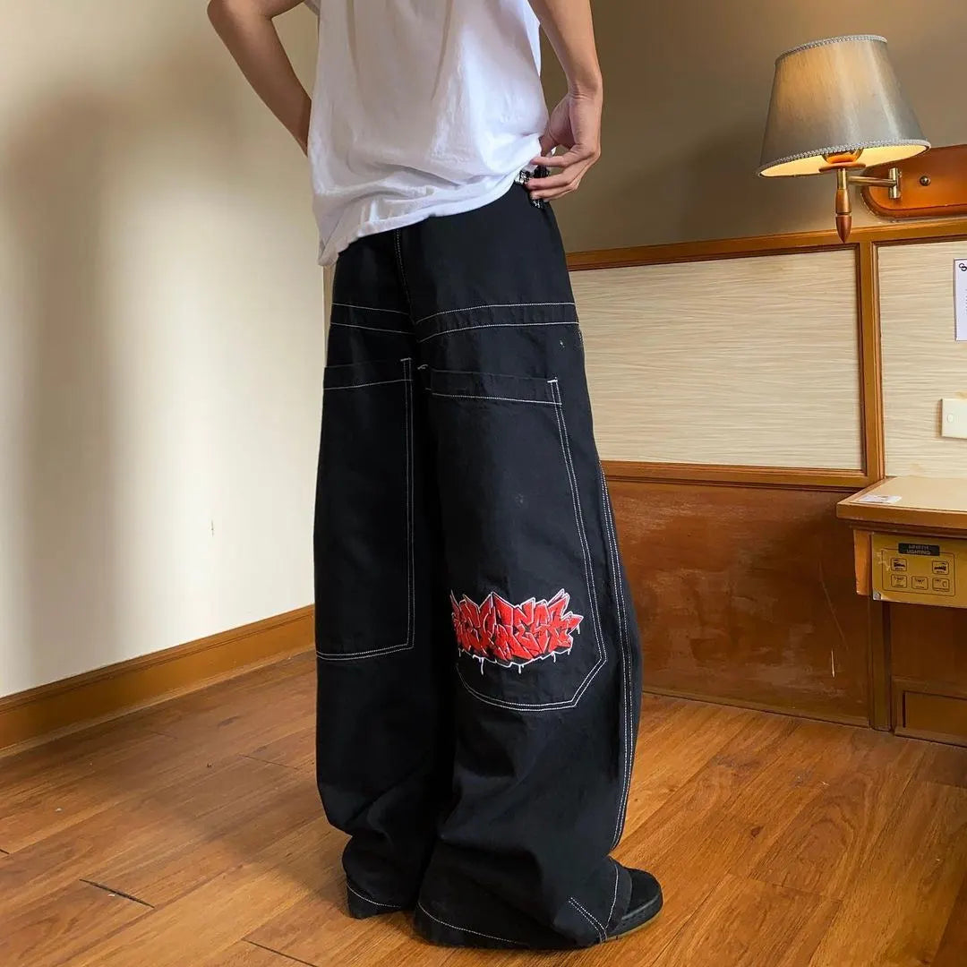 Cheap Y2K Streetwear Cargo Pants Women Casual Vintage Baggy Wide Leg  Straight Trousers Jogger Big Pockets Oversize Overalls Sweatpants