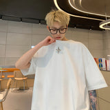 BONSIR  -  Oversized T-shirt Men Streetwear Cotton T Shirts 5XL Casual Summer New Y2k Fashion Geometric Print Tee Shirts for Men Clothing
