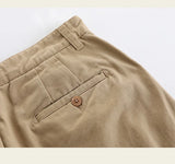 BONSIR  -  American European Spring Autumn New Fashion Men’s Solid Color Casual Trendy Straight Cotton Trousers Male Simple Pants Clothes