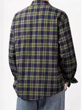 BONSIR  -  Long sleeve plaid shirt men's retro new trend in spring and autumn loose casual Joker coat shirt