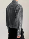 BONSIR  -  Hong Kong style denim jacket men's fashion brand high street niche personality leisure collar pullover work jacket