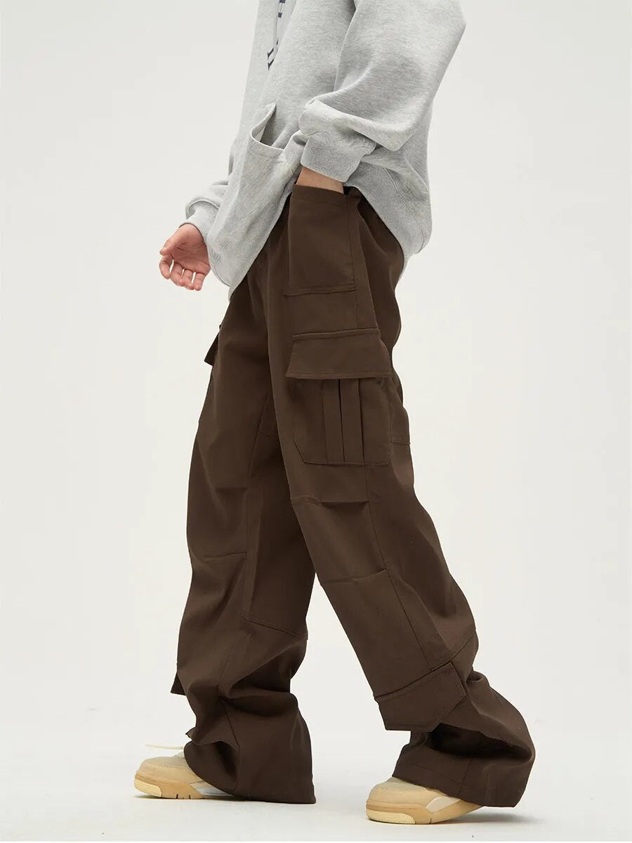 Bonsir style, senior sense, American cargo pants, men's ins, China-Chic casual high street trousers, lovers' pants calca men