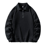 BONSIR  -  Korean Sweatshirts Men Solid Pullover Autumn Winter Fleece Streetwear Soft Turtleneck Sweatshirt Man Fashion Hip Hop Clothing