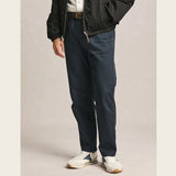 BONSIR  -  American European Spring Autumn New Fashion Men’s Solid Color Casual Trendy Straight Cotton Trousers Male Simple Pants Clothes
