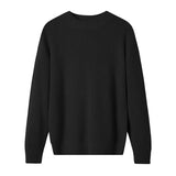 BONSIR  -  Men's Round-neck Sweater for Autumn and Winter, Thickened Pure Color Base Layer Shirt, New Style Inner Wear Knitted Wool Sweater