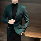 Bonsir Male Business Blazer Spring Autumn Single Breasted Coat New In High Quality Fashionable Simple Clothing Men's Suit Dress Jackets