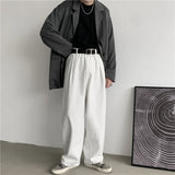 BONSIR  -  White Baggy Jeans Men Oversized Casual Wide Leg Jeans Men Streetwear Korean Loose Straight Jeans Mens Denim Trousers S-3XL