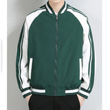 BONSIR  -  New Men Jacket Thin Breathable Windbreaker Autumn Baseball Man Jackets Sports Striped Coats Outwear Men's Clothing Top