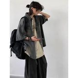 BONSIR  -  Japanese Retro Washing and Old Work Clothes Denim Shirt