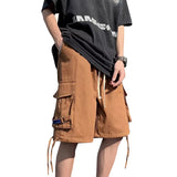 Bonsir Summer Mens Cargo Shorts Casual Straight Male Fashion Pocket Streetwear Harajuku Short Trousers Joggers