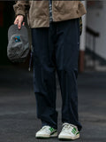 BONSIR  -  Japanese Retro Multi-ket Workwear Long Pants Loose Straight Harlan Umbrella Soldier Pants Men Women Casual Faion