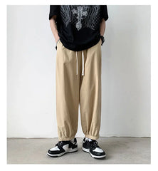 BONSIR  -  Mens Harem Pants Straight Streetwear Loose Ankle Length Unisex Sweatpants