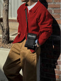 BONSIR  -  New Autumn Winter Loose Casual Versatile Knitwear Korean Trend Dongda Gate Sweater Turn-down Collar Open Cardigan