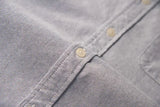BONSIR  -  Sleeve Patch Washed Grain Woven Cotton Long Sleeve Shirt Men's Daily Tooling Retro Trend Youth Thin Coat