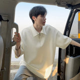 BONSIR  -  Unisex Oversized Half-Zip T-Shirt - Comfortable  Stylish Couple Tee for Everyday Wear Waffle Oversized Comfort & Modern Street