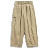 BONSIR  -  Japanese Retro Multi-ket Workwear Long Pants Loose Straight Harlan Umbrella Soldier Pants Men Women Casual Faion