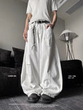 BONSIR  -  American High Street White Design Bend Knife Jeans Men Women Summer Loose Slim High Waist Wide Leg Floor-Length Pants