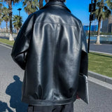 Bonsir Leather Jacket for Men Spring Autumn Winter Coats Fashionable Korean Style Clothes Original Elegant Casual Man Suits and Blazers