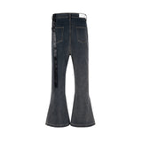 Bonsir RO Style Gradient Washed Sashes Flare Jeans Unisex Streetwear Baggy Y2K Bell-bottoms Harajuku Loose Casual Denim Trousers