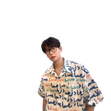 BONSIR  -  Salt boyfriend style retro shirt summer thin ice silk short-sleeved shirt cleanfit seaside wear half-sleeved tide