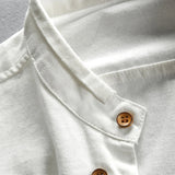 BONSIR  -  Business Daily Light Grey M-2XL White Black Dark Gray Shirt Mandarin Collar Mens Slim Fit Business Long Sleeve