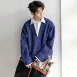 BONSIR  -  Men's long-sleeved sweatshirt 2025 autumn and winter new fashion brand Korean casual design versatile and handsome spliced top