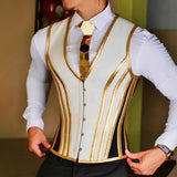 Bonsir Mens Sexy Perspective Tight-Waisted Vest, Genderless Fashion Nightclub Temperament Youth Trendy Business Breathable Top Unisex