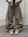 BONSIR  -  American High Street Waed Wide Leg Straight Cut Jeans Men Women Vintage Street Faion Loose Casual Trousers